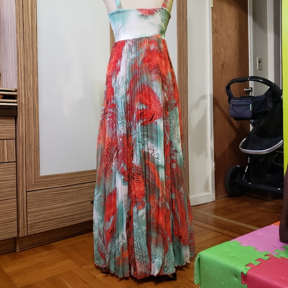 Maxi orange dress size M or USA 6-8 - Picture 5 of 8